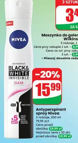 Dino Antyperspirant clear Nivea Invisible Black & White oferta