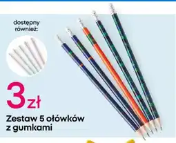 Pepco Zestaw 5 ołówków z gumkami oferta