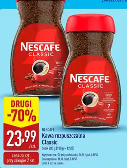 ALDI Kawa rozpuszczalna Nescafe Classic oferta