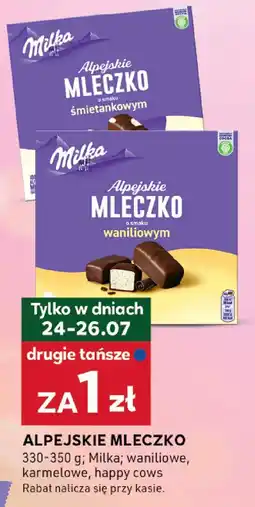 Stokrotka Alpejskie Mleczko: waniliowe, karmelowe, happy cows - drugie tańsze za 1 zł Mondelez oferta