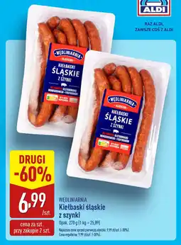 ALDI Wędliniarnia kiełbaski śląskie z szynki oferta