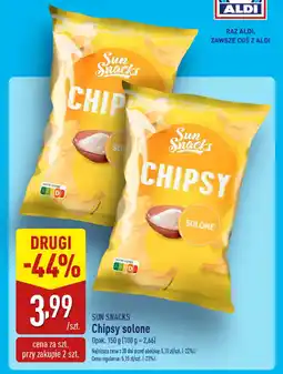 ALDI Sun snacks chipsy solone oferta
