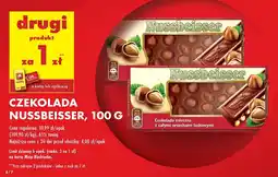 Biedronka Czekolada mleczna z orzechami laskowymi: drugi produkt za 1 zł Nussbeisser oferta