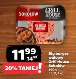 Netto Big burger wołowy Sokołów Grill House oferta
