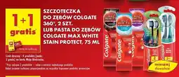 Biedronka Szczoteczka do zębów charcoal soft Colgate 360 oferta
