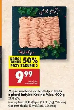 Biedronka Mięso mielone z piersi indyka Kraina Mięs oferta