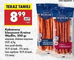 Biedronka Kabanosy drobiowo-wieprzowe Kraina Wędlin oferta