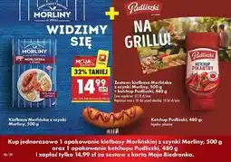 Biedronka Kiełbasa morlińska z szynki Morliny oferta