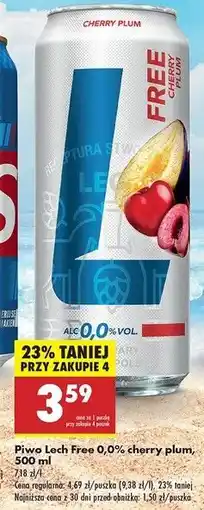 Biedronka Piwo Lech Free Cherry Plum oferta