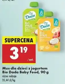 Biedronka Mus jogurt + zboża banan-jabłko Dada oferta