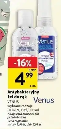 Intermarche Żel do rąk antybakteryjny Venus oferta