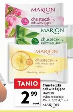 Intermarche Chusteczki odświeżające green tea Marion oferta