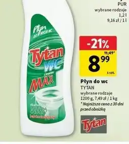 Intermarche Płyn do mycia wc zielony Tytan Max oferta