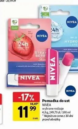 Intermarche Pomadka do ust hydro care Nivea 24H Melt-In Moisture oferta