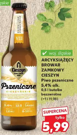 Kaufland ARCYKSIĄŻĘCY BROWAR ZAMKOWY CIESZYN Piwo pszeniczne 5,4% alk. oferta