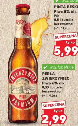 Kaufland PERŁA ZWIERZYNIEC Piwo 6% alk. oferta