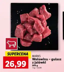 Lidl Wołowina gulasz z jałówki Marks oferta