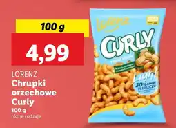 Lidl Chrupki orzechowe Curly LORENZ oferta