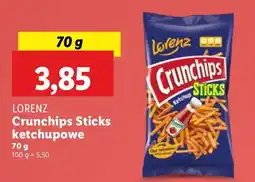 Lidl Paluszki Crunchips Sticks ketchupowe LORENZ oferta