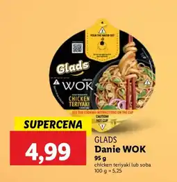 Lidl Danie WOK chicken teriyaki lub soba GLADS oferta