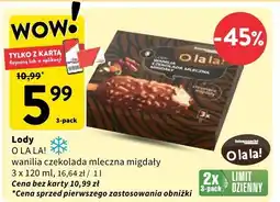 Intermarche Lody wanilia czekolada mleczna migdały O la! la! oferta