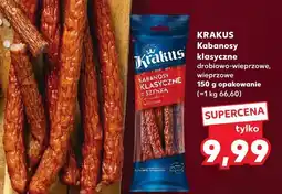Kaufland Kabanosy klasyczne drobiowo-wieprzowe, wieprzowe Krakus oferta