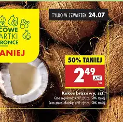 Biedronka Kokos brązowy 1 szt. Biedronka oferta
