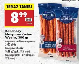 Biedronka Kabanosy klasyczne wieprzowe Kraina Wędlin oferta