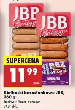 Biedronka Kiełbaski bezosłonkowe drobiowe z filetem JBB oferta