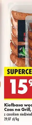 Biedronka Kiełbasa wędzona grillowa z czosnkiem niedźwiedzim Czas na Grill oferta