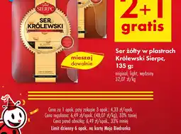 Biedronka Ser żółty Królewski original Sierpc oferta