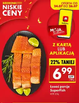 Biedronka Łosoś - porcje SuperFish oferta