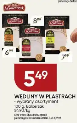 Chata Polska Wędliny w plastrach oferta
