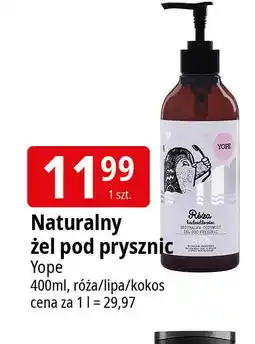 E.Leclerc Żel pod prysznic naturalny kokos - sól morska Yope oferta