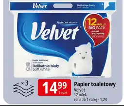 E.Leclerc Papier toaletowy delikatnie biały Velvet oferta