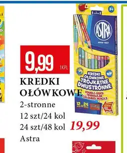 E.Leclerc Kredki ołówkowe trójkątne dwustronne Astra oferta