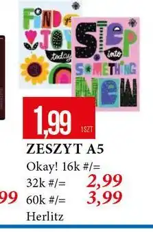 E.Leclerc Zeszyt a5 60 kartek kratka Herlitz oferta