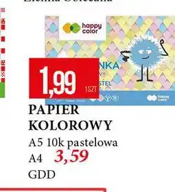 E.Leclerc Zeszyt papierów kolorowych a4 20 k. Happy Color oferta