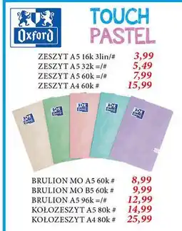E.Leclerc Kołozeszyt a4/80 kartek Oxford oferta