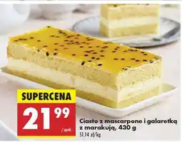 Biedronka Ciasto z mascarpone i galaretką z marakują, 430 g oferta