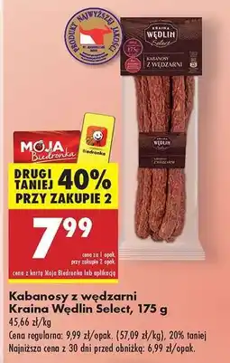 Biedronka Kabanosy z wędzarni Kraina Wędlin Select , 175 g oferta