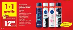 Biedronka Dezodorant w spray'u damski lub męski NIVEA, 250 ml oferta