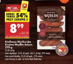 Biedronka Kiełbasa Myśliwska Kraina Wędlin Select, 270 g oferta