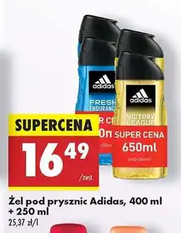 Biedronka Żel pod prysznic Adidas, 400 ml + 250 ml oferta