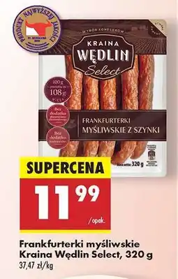 Biedronka Frankfurterki myśliwskie Kraina Wędlin Select, 320 g oferta
