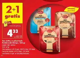 Biedronka Ser żółty w plastrach Królewski Sierpc 135 g oferta