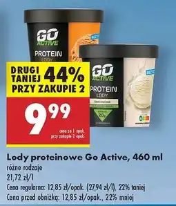 Biedronka Lody proteinowe Go Active, 460 ml oferta