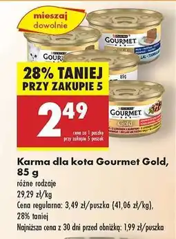 Biedronka Karma dla kota Gourmet Gold, 85 g oferta