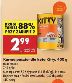 Biedronka Karma pasztet dla kota Kitty, 400 g oferta