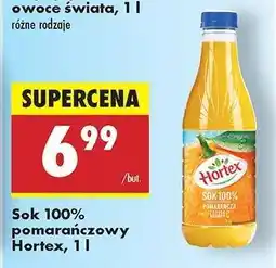 Biedronka Sok 100% pomarańczowy Hortex, 1 l oferta